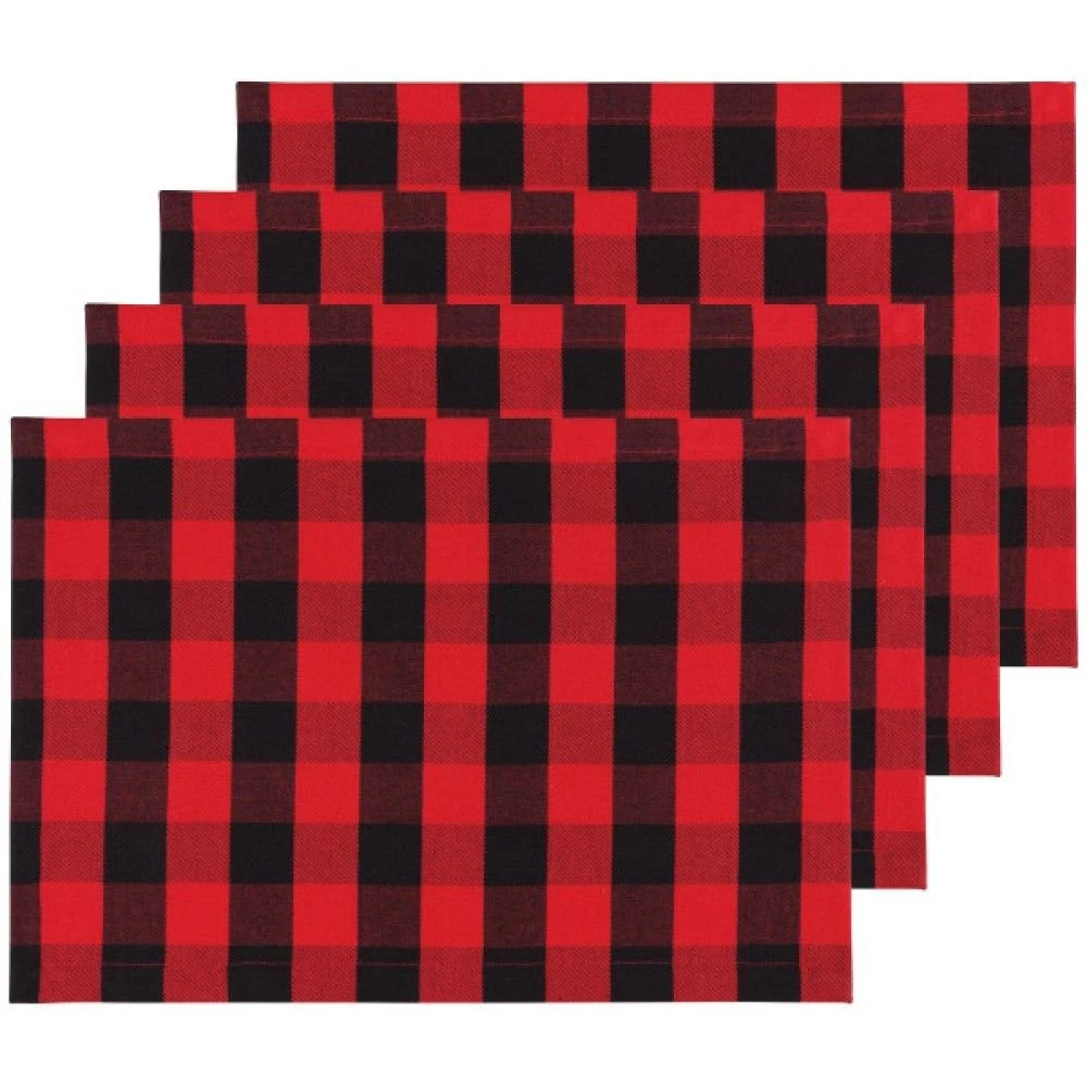 Now Designs By Danica Second Spin 13" X 20" Placemats (Set Of 4) | Buffalo Check 2 Now Designs By Danica Second Spin 13" X 20" Placemats (Set Of 4) | Buffalo Check - Image 2