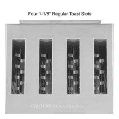 Waring Commercial Stainless Steel Heavy-Duty Toaster | 4-Slot -Kitchen Supplies wct800rc waring toaster inset2