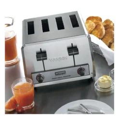 Waring Commercial Stainless Steel Heavy-Duty Toaster | 4-Slot -Kitchen Supplies wct800rc waring toaster inset3