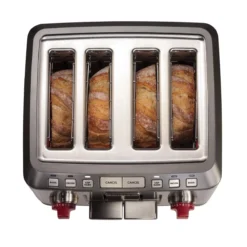 Wolf Gourmet 4-Slice Toaster | Red Knobs -Kitchen Supplies wgtr114s toast thick