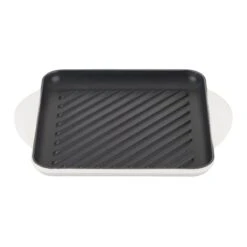 Le Creuset 9.5" Square Signature Enameled Cast Iron Grill Pan | White