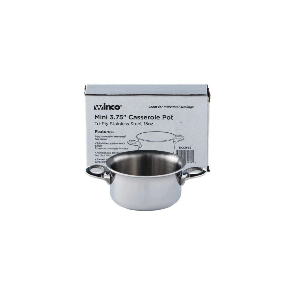 Winco Stainless Steel Mini Casserole | 15oz 4 Winco Stainless Steel Mini Casserole | 15oz - Image 4